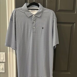 Men's Black and White Polo Shirt